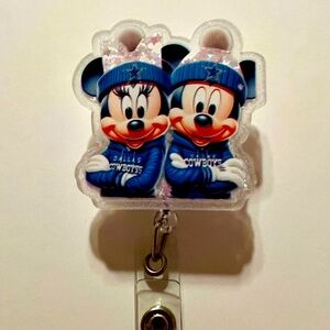 New Acrylic Design Retractable Badge Reel ID Card Holder Dallas cowboy shaker